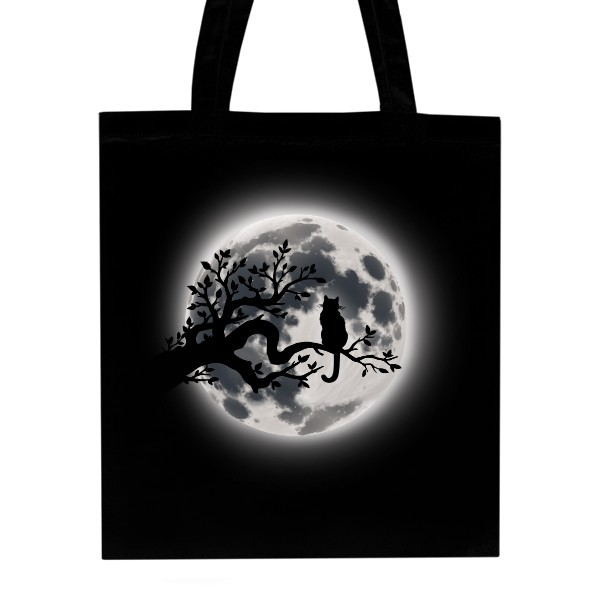 Nákupní taška unisex s potiskem noční kočka