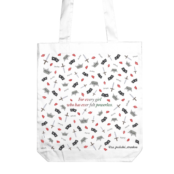 Plátěná taška Bezmocná s citátem