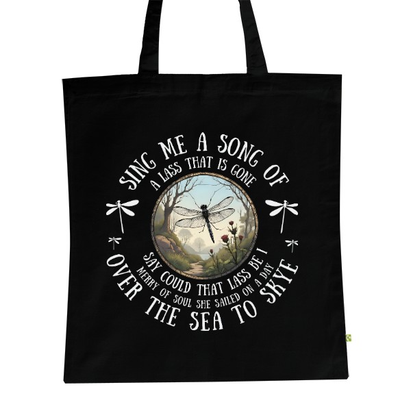 BIO plátěná taška s potiskem Vážka nad cestou do Skye, Outlander